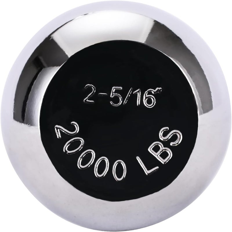 ANGCOSY Superior 2-5/16-Inch Pintle Hitch Ball, 20,000 lbs Capacity, 1-1/4-Inch Sturdy Shank Diameter - Image 2